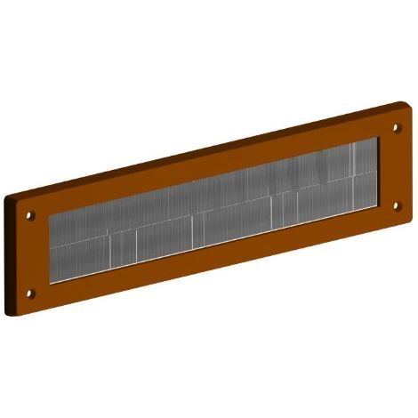 Stormguard - Copriferitoia per lettere per uso interno con setole, in PVC Dimensioni esterne 338 mm x 78 mm (apertura interna 279 mm x 45 mm) marrone (1/3)