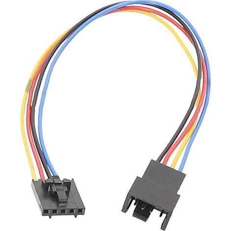 Mini-5-Pin-auf-4-Pin-Adapter-Stromkabel für Grafikkartenlüfter, passend für Dell-Computer mit 5-Pin-Verriegelung, Schwarz (1/5)