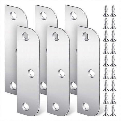 Set mit 6 Scharnierkeilen (8,9 cm / 3,5 Zoll) und Türkantenkeilen (1,6 cm / 5/8 Zoll), silberne Türlochabdeckung (1/5)