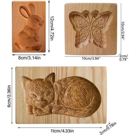 Emporte-pièces à biscuits en bois pour décorer, tampon à pâtisserie, outils de cuisson (1/5)
