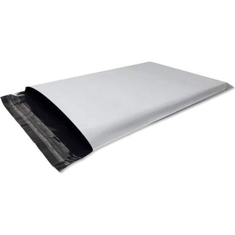 Enveloppe Plastique Opaque - A4 250 x 350 mm - Fermeture Définitive Indéchirable - Intérieur Noir - 100 Pièces (1/3)
