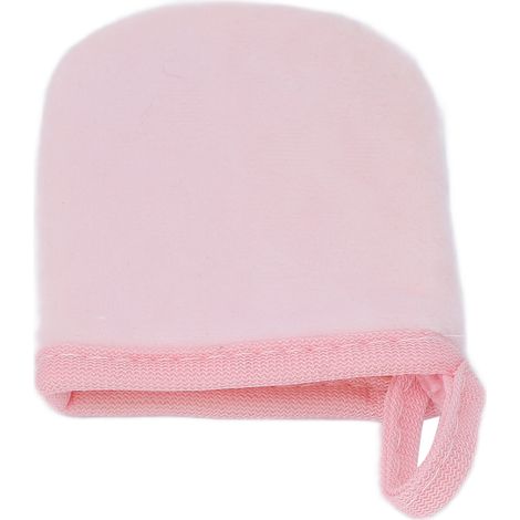 Gants applicateurs de lotion autobronzante en microfibre lavable rose (1/5)
