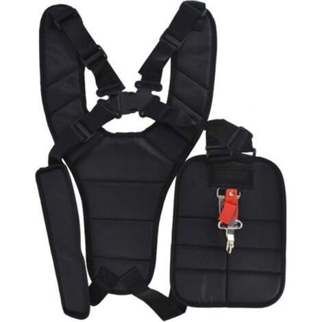 Harnais pour débroussailleuse, harnais professionnel pour débroussailleuse, réglable, compatible avec les débroussailleuses et les tondeuses à gazon. (1/5)