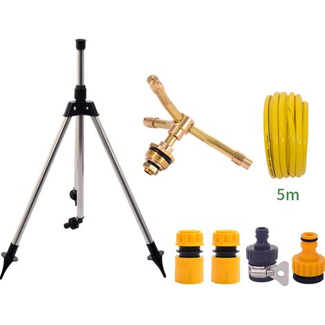 Spruzzatore rotante automatico a 3 bracci, testina di irrigazione rotante automatica, testina di irrigazione rotante a 360 gradi, irrigatore per grandi superfici per giardino, cortile e prato.