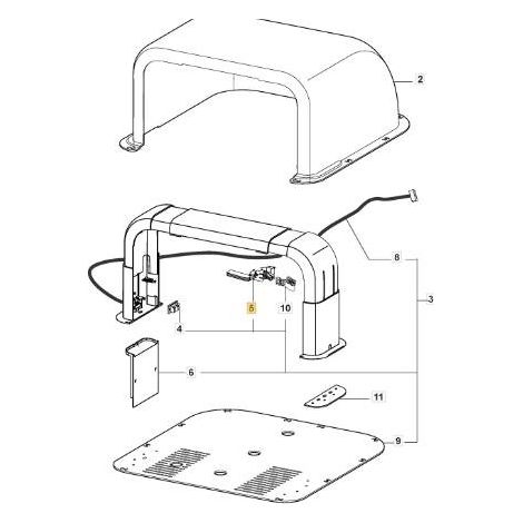 PIASTRA DI RICARICA DX ORIGINALE STIGA - 1126-1361-01