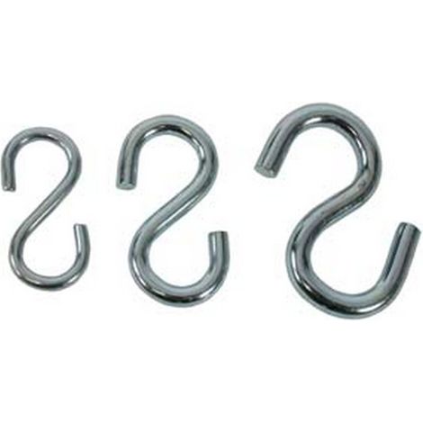 100PZ GANCI AD "S" PER CATENE IN ACCIAIO ZINCATO - n°21 ø mm.5x44