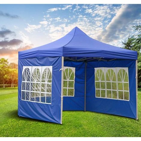 Panneaux latéraux d'auvent,tentes d'extérieur portables, parois latérales de tente,auvents de jardin(bleu, armature et toile non incluses)