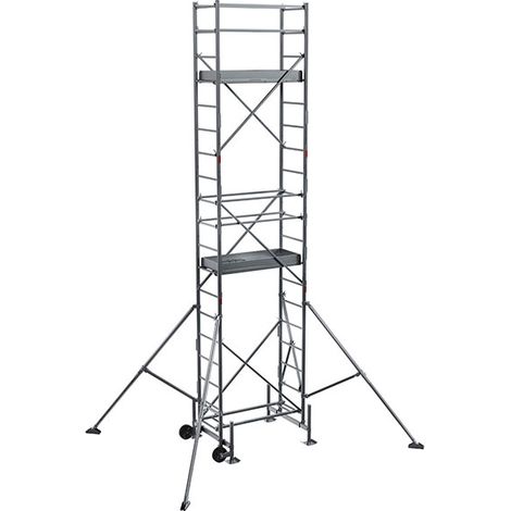 Gärtnergerüst - 2 PLattformen - Max. Arbeitshöhe 5.97m - Plattformlänge 1.30m - DA413-THKP