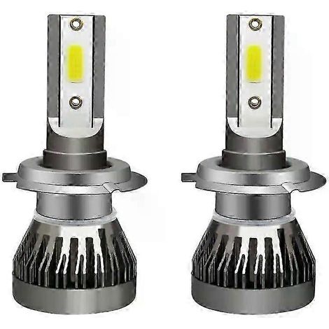 Kit de 2 ampoules LED H7 pour phares, mini 90, 6000K, 12000LM, 12-32V, blanc, ultra-lumineuses, pour feux de brouillard et phares de voiture. (1/5)