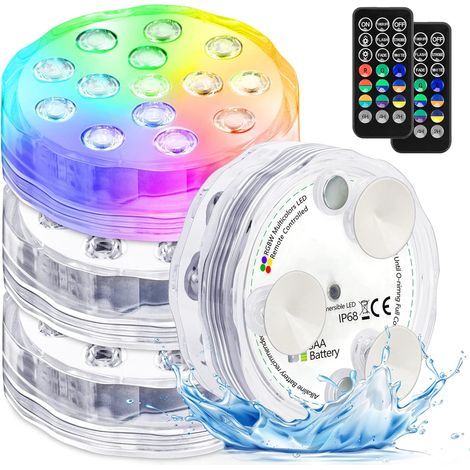 Projecteur LED submersible pour piscine avec télécommande, baignoire-AquaForge