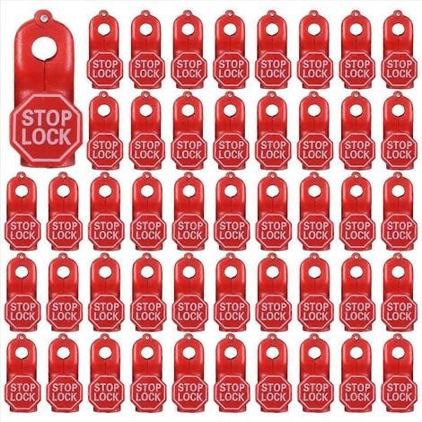 100 verrous antivol en plastique rouge à crochet (1/5)