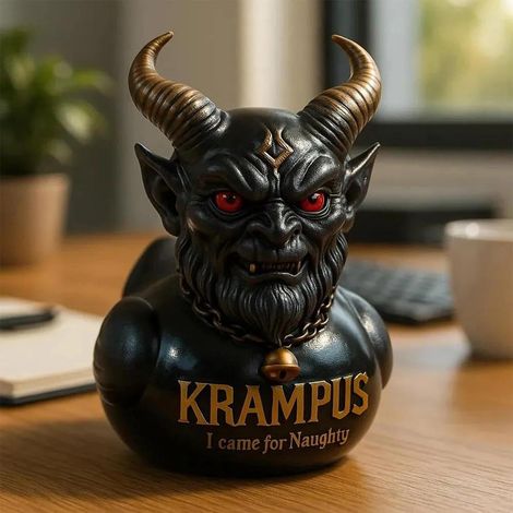 Figurine Krampus - Statue Résine 8,5 x 6,5 x 9,5 cm - Décoration Festive Noël Gothique Bureau Salon Chambre - 1 Pièce (1/5)