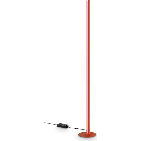 Ideal Lux Lampada da terra moderna DORICA 1 luce LED integrato arancione metallo (1/2)