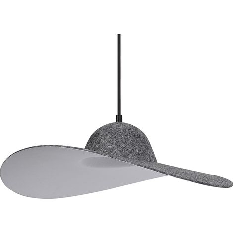 OSRAM Decor Suspension décorative avec abat-jour en feutre, 500 mm, culot E27, feutre/métal, IP20, gris foncé (1/5)