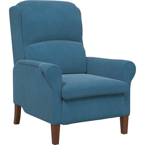 Fauteuil relax Fauteuil Bleu Velours (1/5)