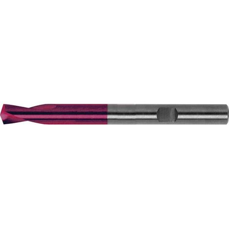 Punta Perforante Cn Carburo Solido Elicoidali Cilindriche, 145 °, Rivestimento Superficiale Tiain, Ø H6: 4 Mm, Lunga. Flauto 12 Millimetri Lungo. Totale 55 Millimetri (1/5)