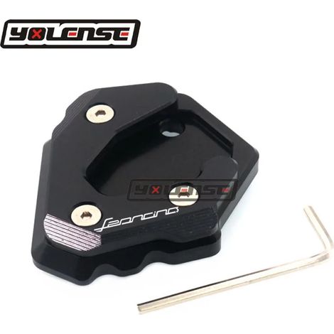 (Noir - Leoncino) Compatible avec les motos Benelli TNT25, TNT 25, Leoncino 500 et BJ500 : béquille latérale, extension et support pour une meilleure stabilité. (1/4)
