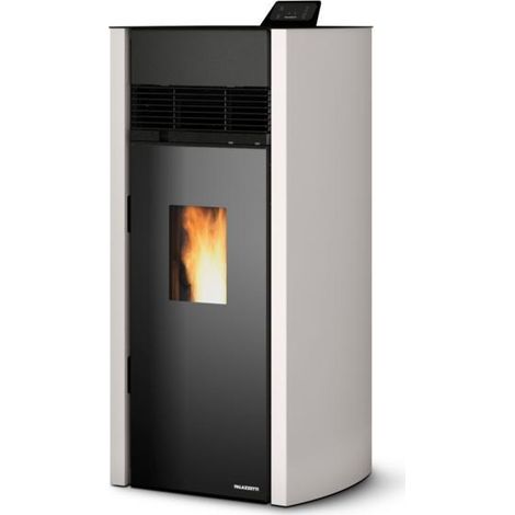 Stufa a pellet ecofire bianca lux 9kw aria palazzetti 805804561 (1/3)
