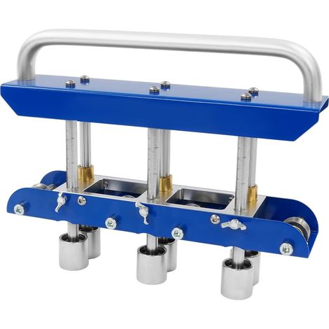 Blue Manual Professional Edition Sheet Metal Bending Tool, Sheet Metal 3-Station Edge Roller Bender, for Bending Metal Roofing Materials (1/5)