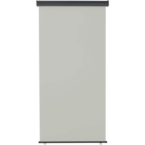 vidaXL Toldo lateral de balcón gris 125x250 cm (1/2)