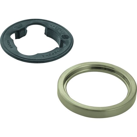 Grohe Rosette rund für Waschtischbatterie ohne Zugstange, Nickel gebürstet, 48603EN0 (1/2)