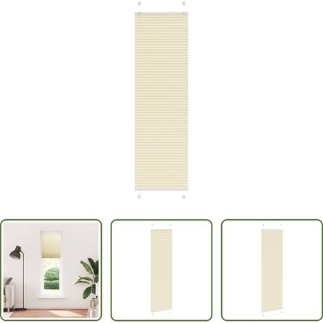 Sichtschutz - Plissee Creme 60x200 cm Stoffbreite 59,4 cm Polyester (1/5)