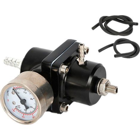 Régulateur de pression de carburant réglable avec manomètre, régulateur de pression de carburant universel 0-140 PSI (1/5)