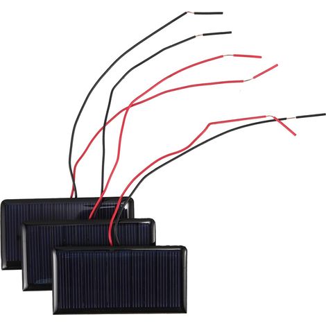 Mini Cellules Solaires Polycristallines 5v 60ma Lot de 3 Compacte et Légère pour Recharge Solaire Compatible Tablettes et Caméras DIY Maison (1/5)