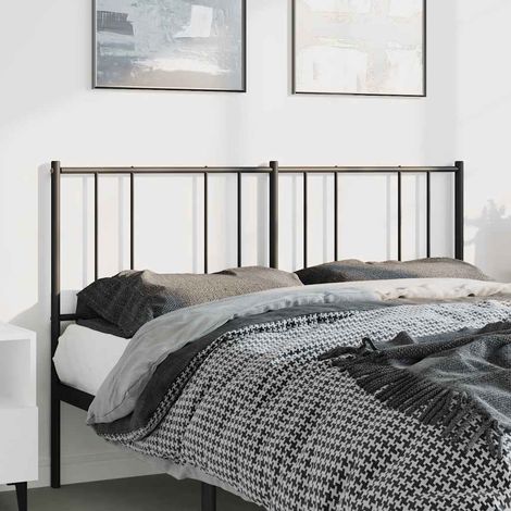 Tête de lit pour Lit adulte,Design industriel,Panneau de lit,Décoration murale métal noir 150 cm XZZ49132 (1/5)