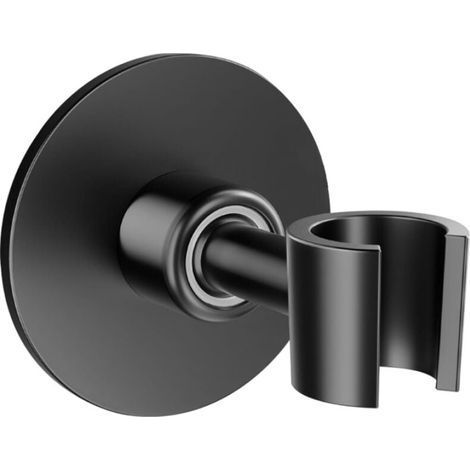 Support Pommeau de Douche Sans Percage, Universel Support de Douche en Acier Inoxydable 304 Support Douchette Mural Avec Colle Forte Fixation Pommeau de Douche Réglable à 360 ° (Noir) (1/4)