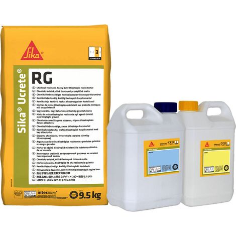 Sika® Ucrete® RG - Mortero de poliuretano-cemento para vertical y escocias - 11,3 kg - Lote - Multicolor