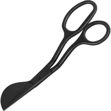 Ciseaux à applique, ciseaux en forme de bec de canard pour art, artisanat, touffetage, couture et broderie, 15,2 cm, noir