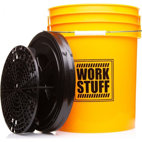 Juego de cubos para lavado de coches, separador de lavado, tapa negra, 20 L, artículos de trabajo (1/5)