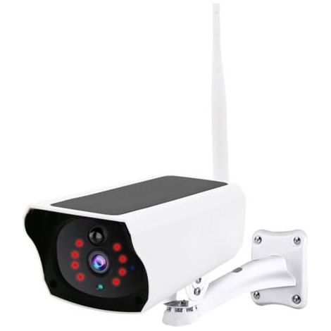 Caméra de sécurité extérieure WiFi sans fil – Batterie de caméra extérieure 2K Panneau solaire intégré, étanche IP65, détection PIR, détection humaine AI, vision nocturne couleur, compatible Alexa (1/4)