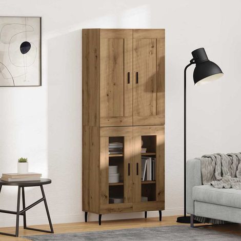 Highboard 2 pcs Artisan-Eiche Holzwerkstoff (1/5)