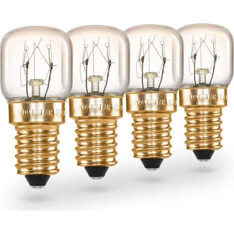 Ampoule four E14 40W Blanc Chaud Résistante 300°C pour Four Sauna Hotte Lot de 4 (1/5)