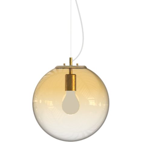 Ideal Lux MAPA CLEAR Plafonnier suspendu en forme de globe de 30 cm en ambre