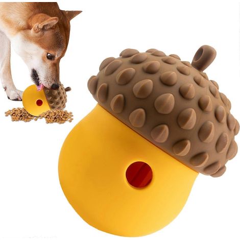 Distributeur de friandises pour chien balle à croquettes en forme de gland jouet interactif anti-ennui pour chiot et entraînement (1/5)
