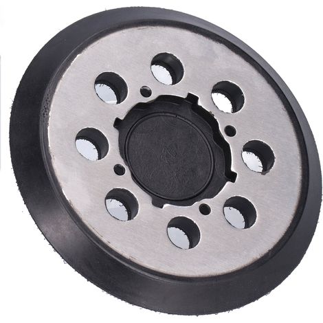 Plateau de polissage 5 pouces à 8 trous en alliage d'aluminium noir pour ponceuse électrique, finition et polissage (1/5)