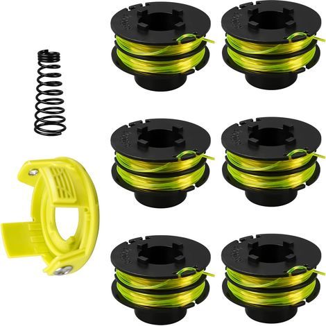 Ersatz-Trimmerfadenspule für Ryobi RAC118 RLT3525S 1,2 mm 8,4 m (6 Spulen + 1 Kappe) (1/5)
