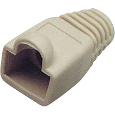 TRU COMPONENTS  RJ45 Steckverbinder CAT 6A mit Knickschutztülle 1582636 Knickschutztülle    Grau 1 S