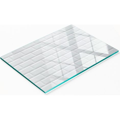 Tagliere e vassoio decorativo in vetro, parete in ceramica 80x52 cm (1/5)