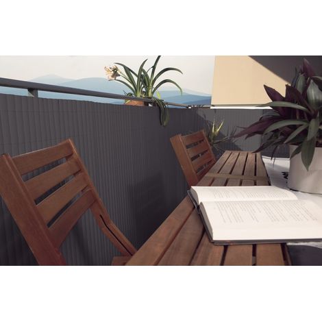 Canisse synthétique PVC double face RECYCANE 30 1 x 3 m Anthracite Nortene (1/2)