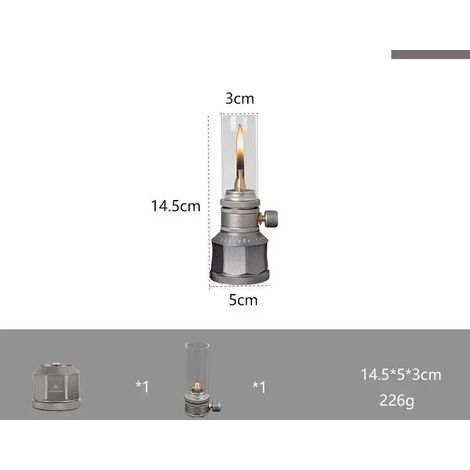 Ensemble de lampes à gaz d'extérieur pour randonneurs, pique-niques et camping, lampe d'ambiance décorative rétro, lampe de bureau créative pour table de chevet, réchauds de cuisine portables (1/5)