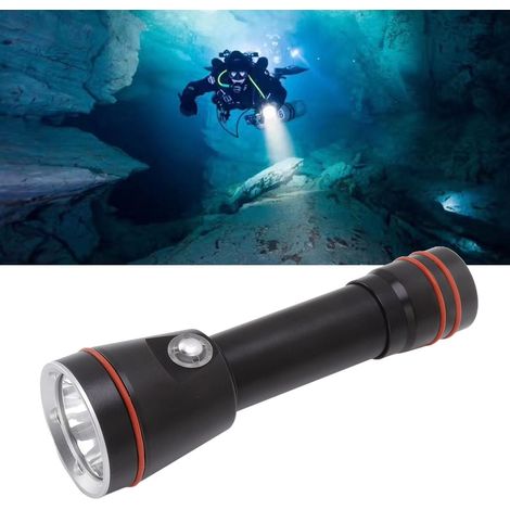 Lampe de plongée L2, éclairage sous-marin portable 5000 lm pour la photographie et l'éclairage sous-marin, portée de plongée jusqu'à 100 m, étanche IPX8, en alliage d'aluminium. (1/5)