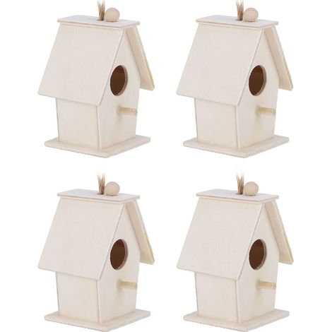 Innovatives Vogelhaus aus Holz – 4-teilig für Garten und Hof (1/5)