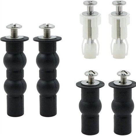Ulisem Toilettendeckel-Dehnschrauben-Befestigung – 3 Paar Toilettensitzschrauben, Universal-Dehnschrauben, Toilettensitzdeckel-Schraubenzubehör (1/4)