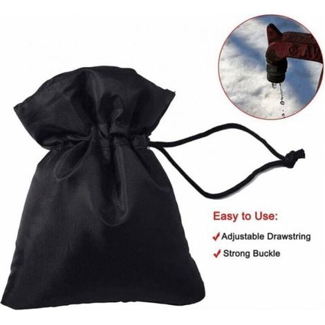 Lot de 4 Couvercle robinet, isolation tuyau, tissu imperméable, sangle auto-agrippante, crochet réglable, jardin extérieur (1/4)