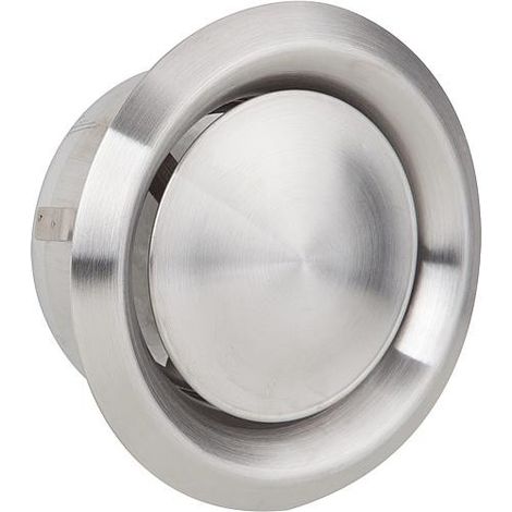 Grille d'aération et d'extraction V2A, raccord diametre 100 mm, diametre ext. 140 mm