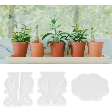 Moule pour support de pot de fleurs en résine époxy cristal, forme irrégulière, branches d'arbre, à monter soi-même moule en silicone pour miroir de style européen moule de style européen 60-732 (1/5)